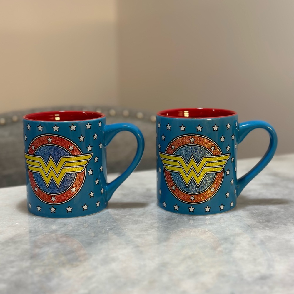 Wonder Woman Mug / DC comic ceramic mug - 14oz - Set of Two